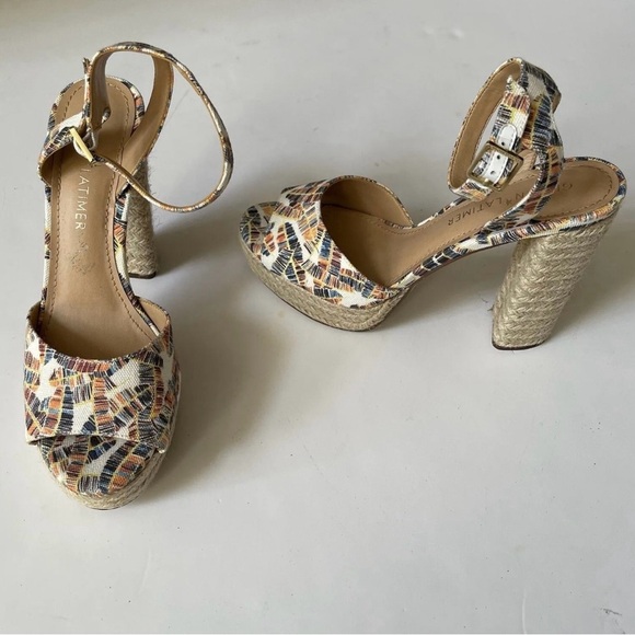 Gibson Latimer Luciana Multicolor Espadrille Platform Heels Sandals - Picture 7 of 11